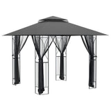 Vidaxx Pavillon mit Seitenwänden 300x300x270 cm Stahl Anthrazit