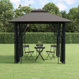 Vidaxx Pavillon mit Seitenwänden 300x300x270 cm Stahl Anthrazit