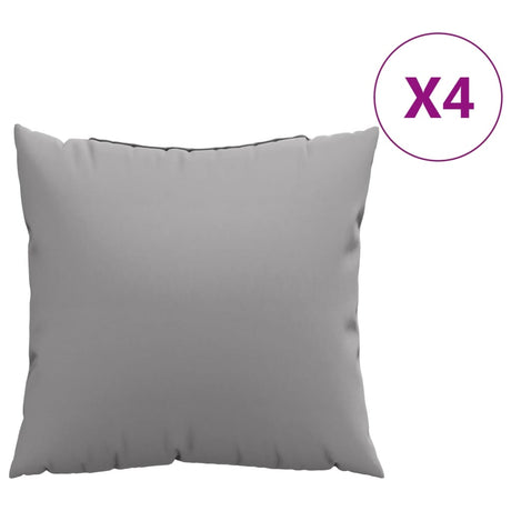 Vidaxx Sofakissen 4 Stück 40x40 cm Stoff grau