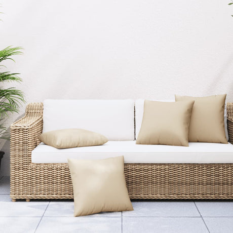 Vidaxx Sofakissen 4 Stück 40x40 cm Stoff beige