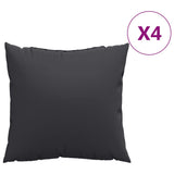 Vidaxx Sofakissen 4 Stück 40x40 cm Stoff schwarz