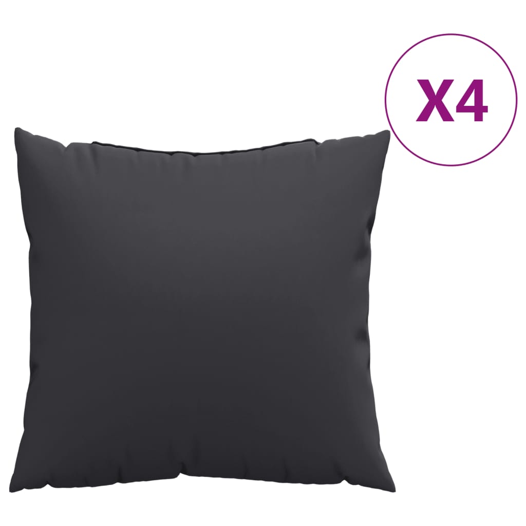 Vidaxl blazine kavč 4 pcs 40x40 cm tkanina črna