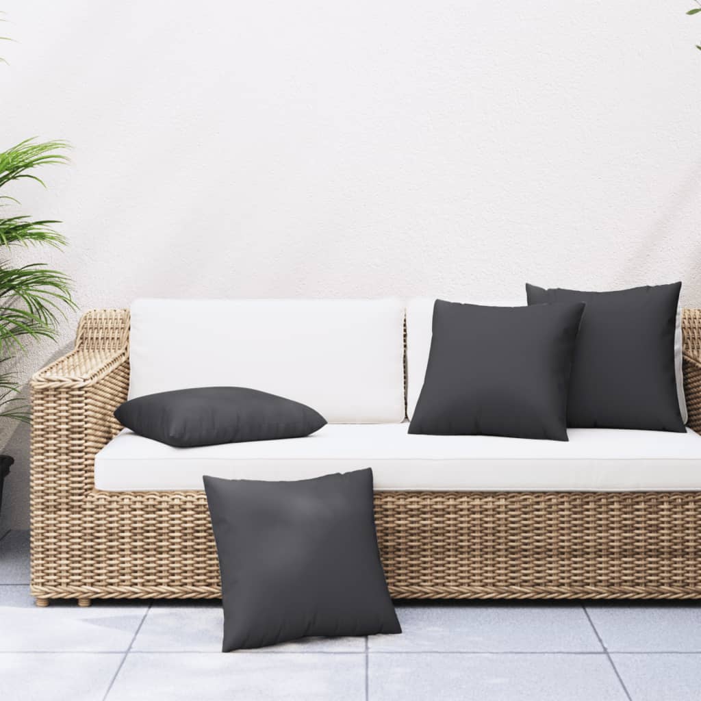 Coussins de canapé vidaxl 4 pcs 40x40 cm tissu noir