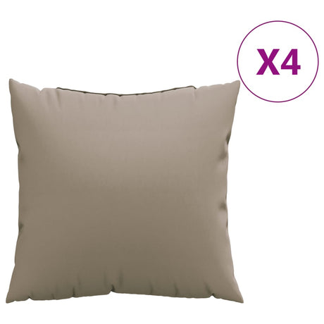 VidaXL Sofakissen 4 Stück 40x40 cm Stoff Taupe
