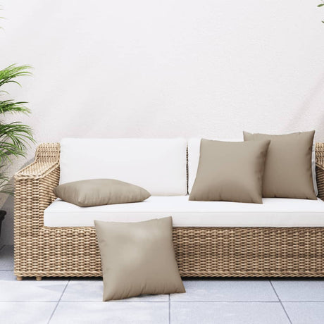 VidaXL Sofakissen 4 Stück 40x40 cm Stoff Taupe