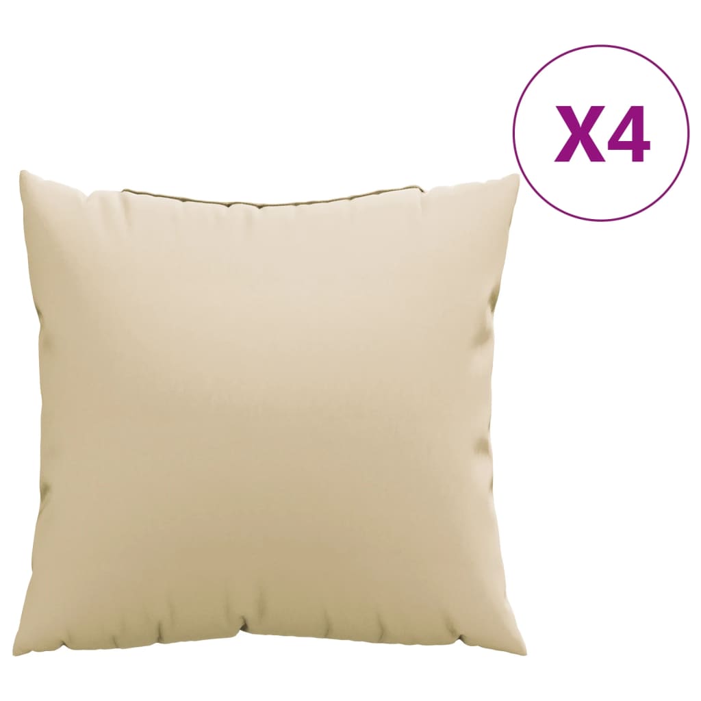 Vidaxl Bank Këssen 4 St 50X50 cm Stoff Beige