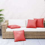 VidaXL Sofakissen 4 Stück 50x50 cm Stoff rot