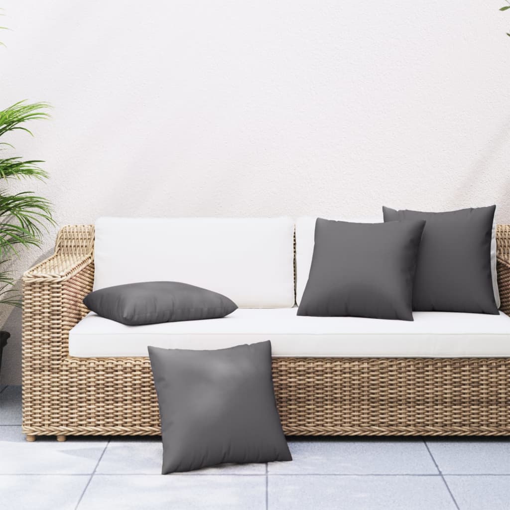 Vidaxx Sofakissen 4 Stück 60x60 cm Stoff Anthrazit