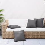 Vidaxx Sofakissen 4 Stück 60x60 cm Stoff Anthrazit
