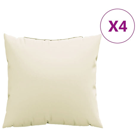 Vidaxx Sofakissen 4 Stück 60x60 cm Stoff cremefarben