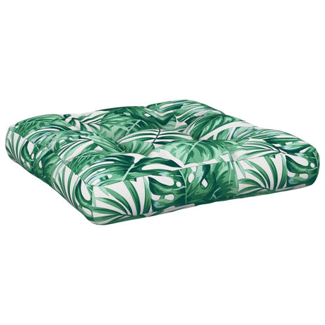 VidaXL Palettenkissen Blattmuster 50x50x12 cm Stoff