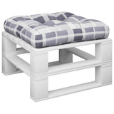 Vidaxx Palettenkissen 50x50x12 cm Stoff Rautenmuster grau