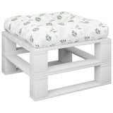 VidaXL Palettenkissen Blattmuster 50x50x12 cm Stoff