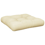 VidaXL Palettenkissen 60x60x12 cm Stoff cremefarben