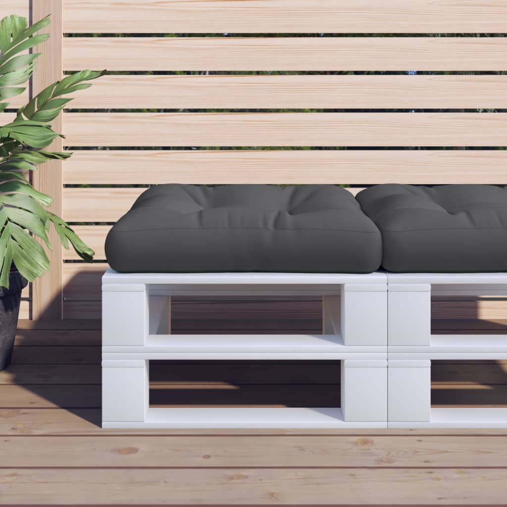 Vidaxl Pallet Cushion 60x60x12 CM tela negra