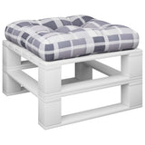 VidaXL Palettenkissen 60x60x12 cm Stoff Rautenmuster grau