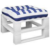 VidaXL Palettenkissen gestreift 60x60x12 cm Stoff blau und weiß