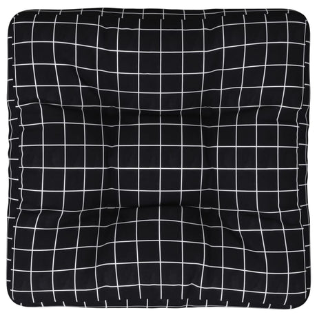 VidaXL Palettenkissen Rautenmuster 60x60x12 cm Stoff schwarz