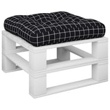 VidaXL Palettenkissen Rautenmuster 60x60x12 cm Stoff schwarz