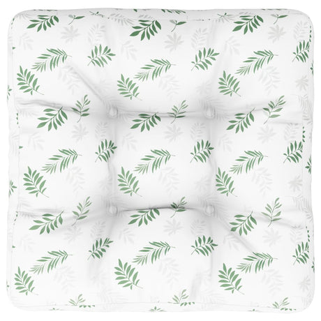 VidaXL Palettenkissen Blattmuster 60x60x12 cm Stoff