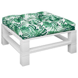 VidaXL Palettenkissen Blattmuster 70x70x12 cm