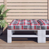 Vidaxx Palettenkissen 70x70x12 cm Stoff Rautenmuster rot