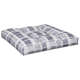 VidaXL Palettenkissen 70x70x12 cm Stoff Rautenmuster grau