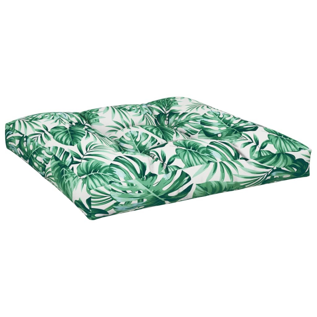 VidaXL Palettenkissen Blattmuster 80x80x12 cm Stoff