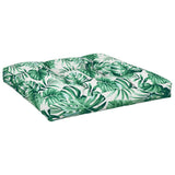 VidaXL Palettenkissen Blattmuster 80x80x12 cm Stoff