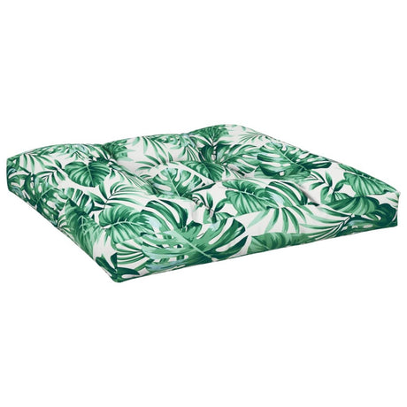 VidaXL Palettenkissen Blattmuster 80x80x12 cm Stoff