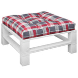 Vidaxx Palettenkissen 80x80x12 cm Stoff Rautenmuster rot