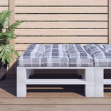 VidaXL Palettenkissen 80x80x12 cm Stoff Rautenmuster grau