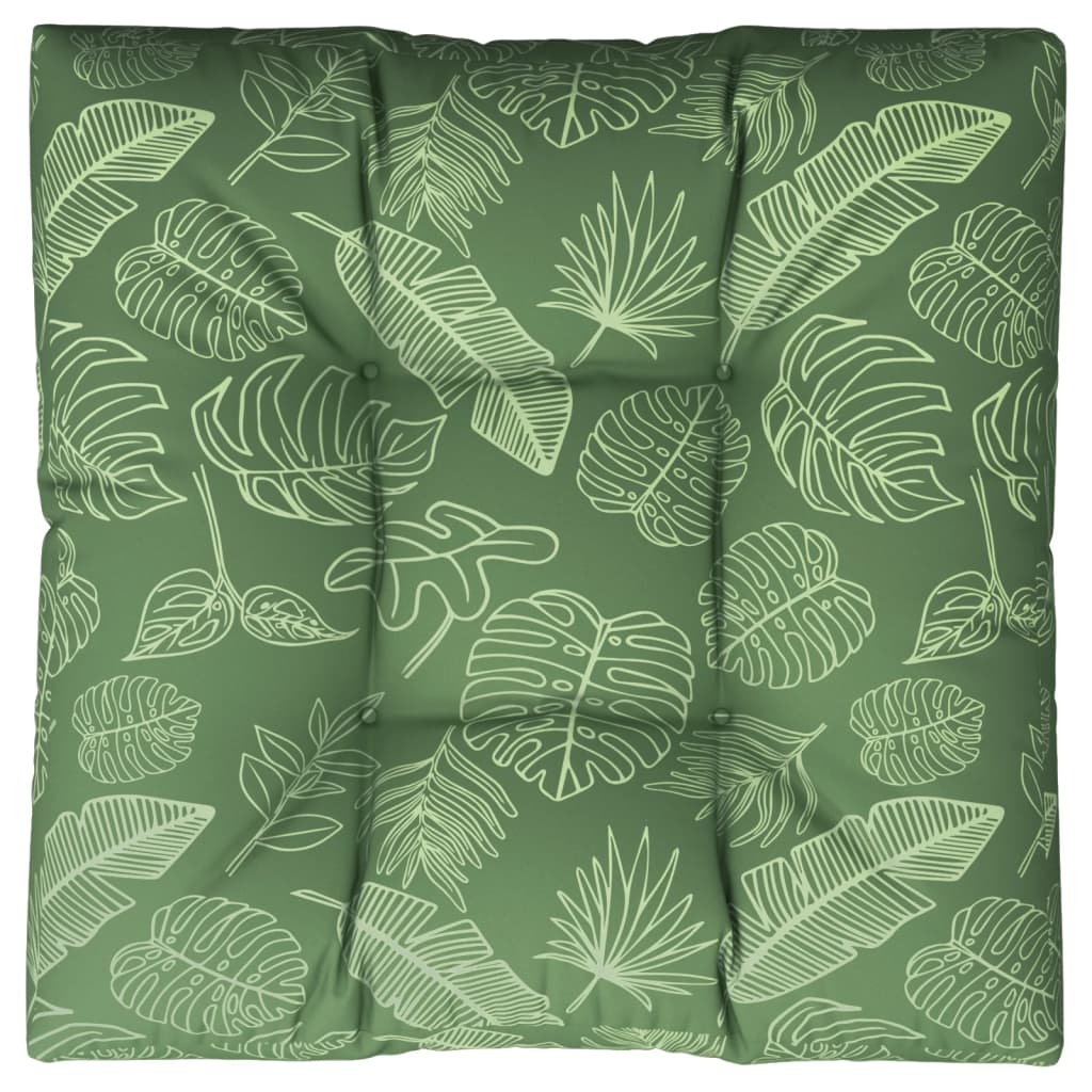 VidaXL Palettenkissen Blattmuster 80x80x12 cm Stoff