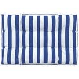 VidaXL Palettenkissen gestreift 120x80x12 cm Stoff blau und weiß