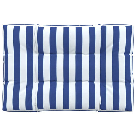 VidaXL Palettenkissen gestreift 120x80x12 cm Stoff blau und weiß