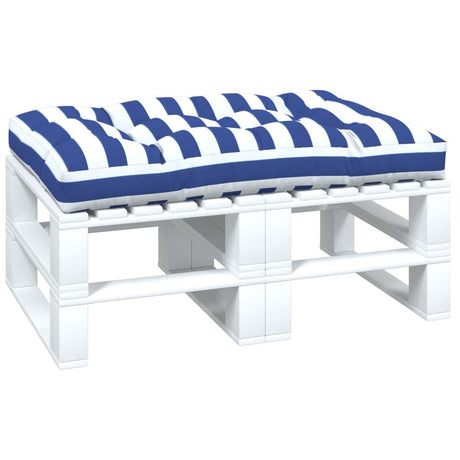 VidaXL Palettenkissen gestreift 120x80x12 cm Stoff blau und weiß