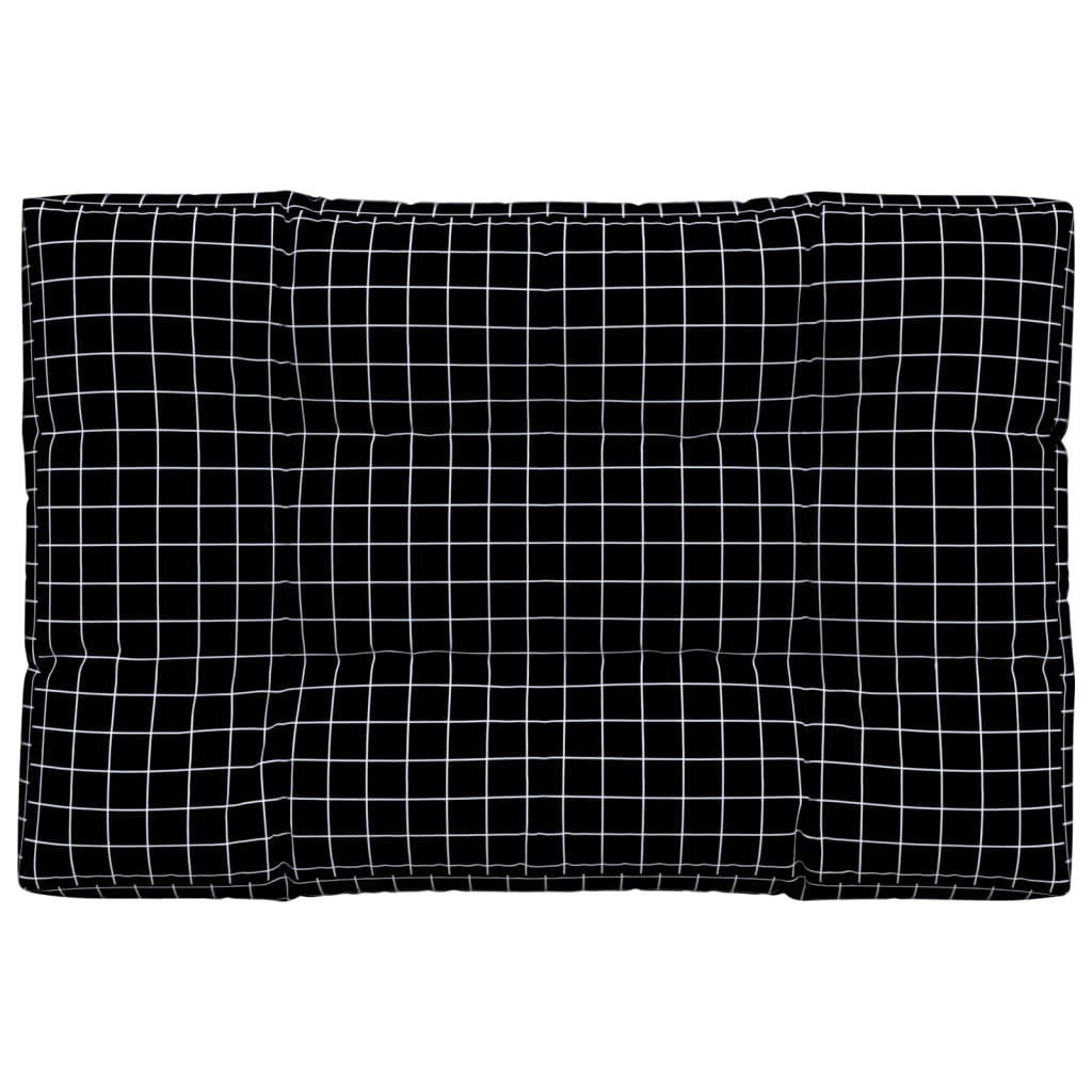 Vidaxx Palettenkissen Rautenmuster 120x80x12 cm Stoff schwarz