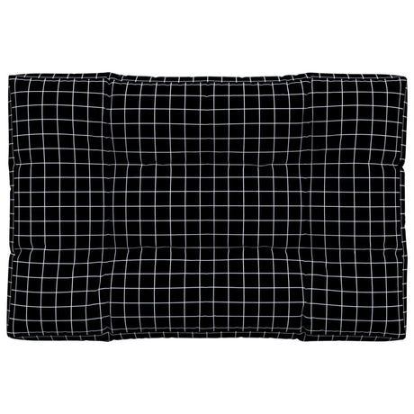Vidaxx Palettenkissen Rautenmuster 120x80x12 cm Stoff schwarz