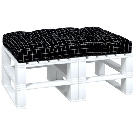 Vidaxx Palettenkissen Rautenmuster 120x80x12 cm Stoff schwarz