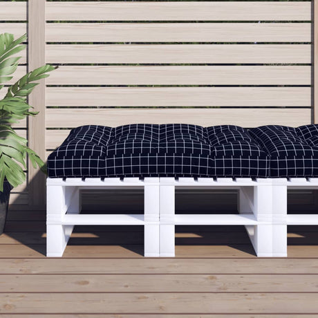 Vidaxx Palettenkissen Rautenmuster 120x80x12 cm Stoff schwarz