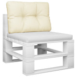 VidaXL Palettenkissen 50x40x12 cm Stoff cremefarben