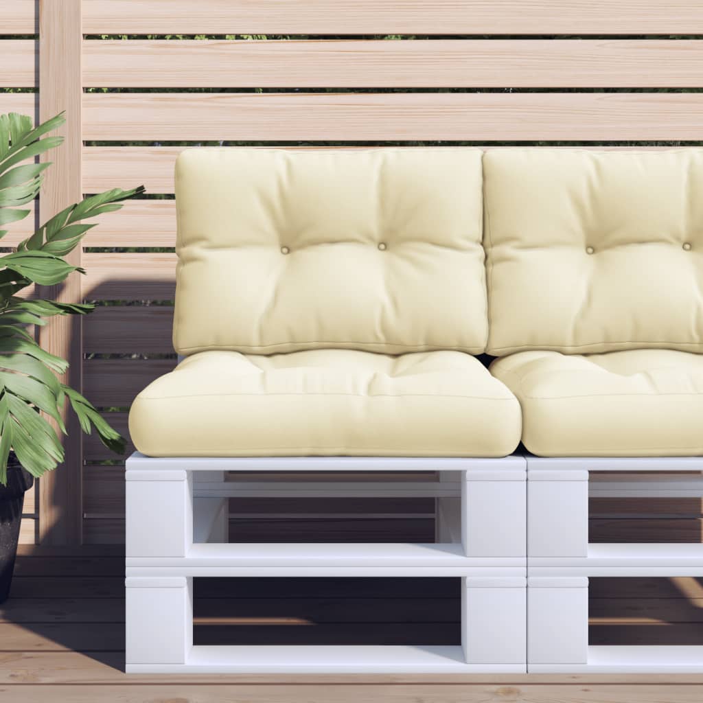 VidaXL Palettenkissen 50x40x12 cm Stoff cremefarben