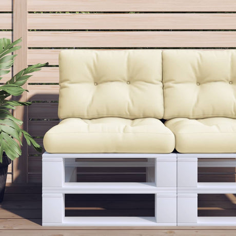 VidaXL Palettenkissen 50x40x12 cm Stoff cremefarben