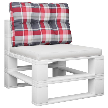 Vidaxx Palettenkissen 50x40x12 cm Stoff Rautenmuster rot