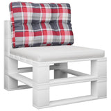 Vidaxx Palettenkissen 50x40x12 cm Stoff Rautenmuster rot