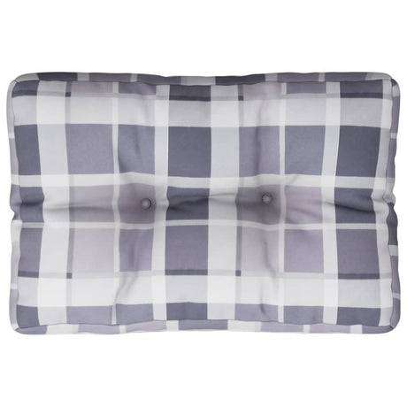 Vidaxx Palettenkissen 50x40x12 cm Stoff Rautenmuster grau
