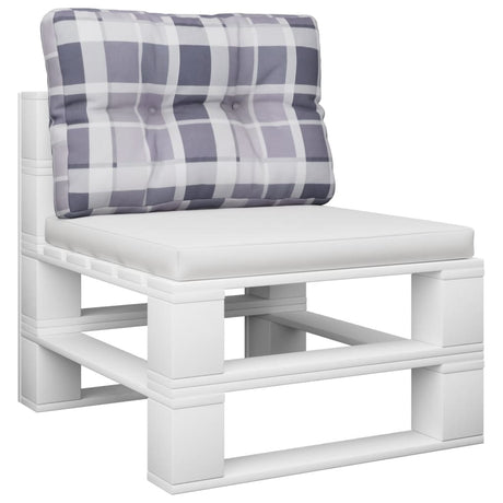 Vidaxx Palettenkissen 50x40x12 cm Stoff Rautenmuster grau