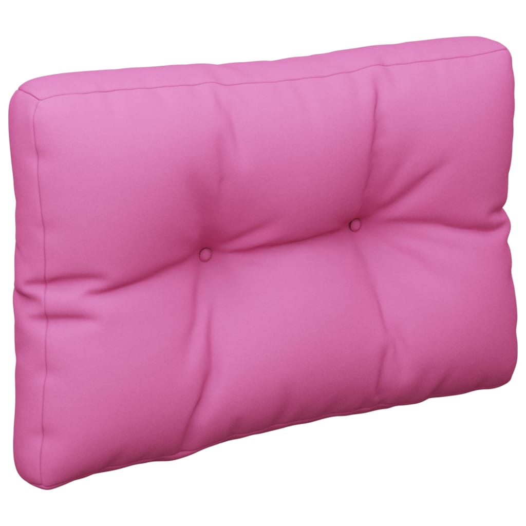 Vidaxl Pallet Cuscino 50x40x12 cm tessuto rosa