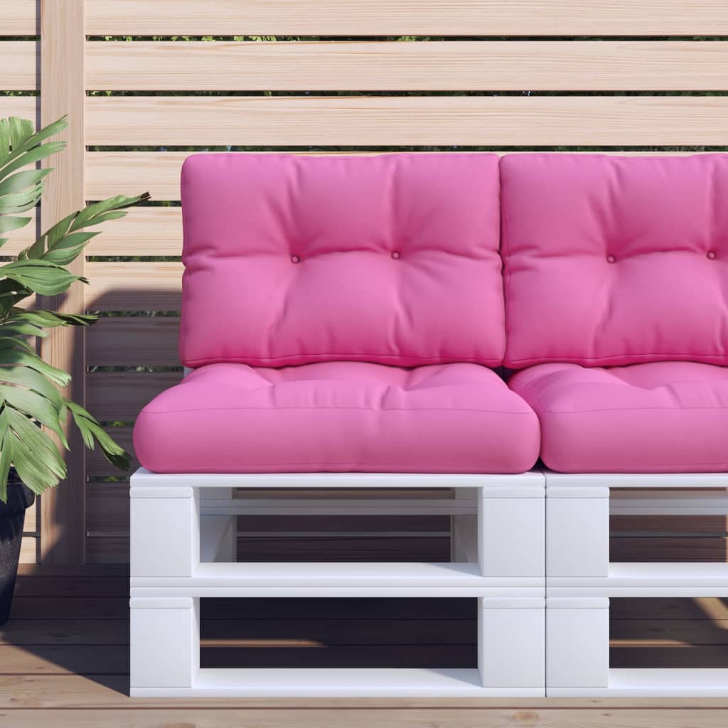 Vidaxl Pallet Cuscino 50x40x12 cm tessuto rosa