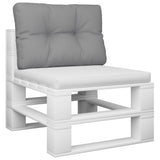 VidaXL Palettenkissen 60x40x12 cm Stoff grau